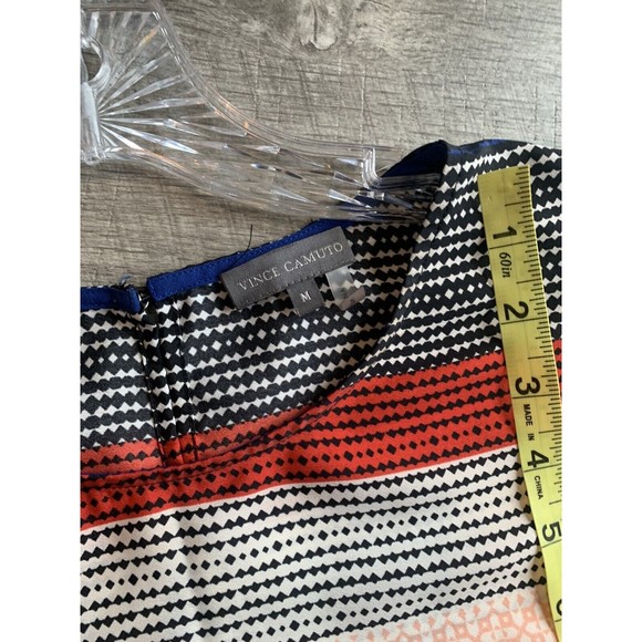 Vince Camuto Geometric Pattern Sleeveless Tunic Blouse Size Medium - Picture 11 of 13